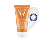 Vichy IDEAL SOLEIL - SPF50+ Crème Solaire Onctueuse Protectrice, Visage Peaux Sensibles Normales à Sèches, 50ML